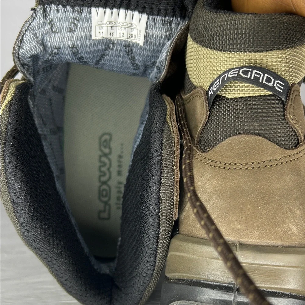 Lowa Brown and Yellow Hiking Boots